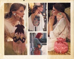 9049 VOGUE 1974 DRAWSTRING POUCH BAG 2 SIZES PATTERN